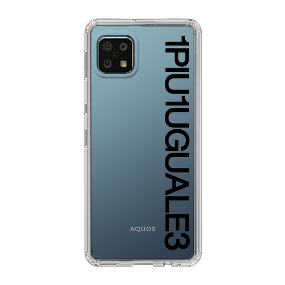 Slim Protection Case for SHARP AQUOS sense6［ 1PIU1UGUALE3 - Logo - Black ］