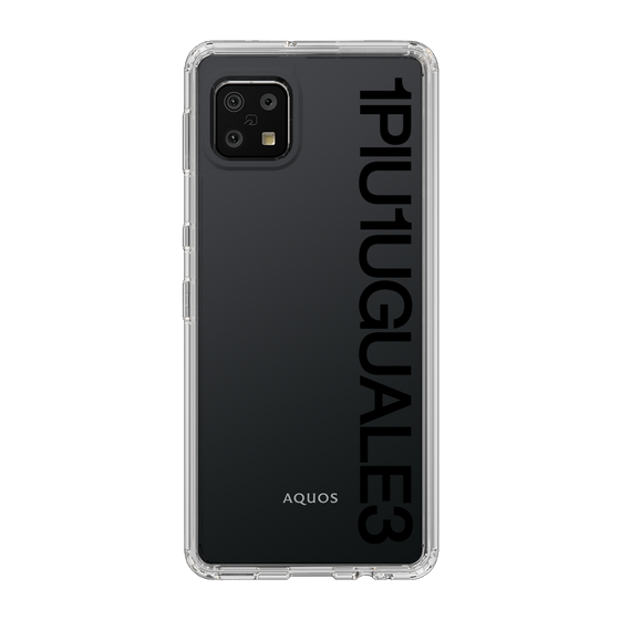Slim Protection Case for SHARP AQUOS sense6［ 1PIU1UGUALE3 - Logo - Black ］