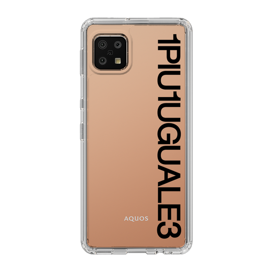 Slim Protection Case for SHARP AQUOS sense6s［ 1PIU1UGUALE3 - Logo - Black ］