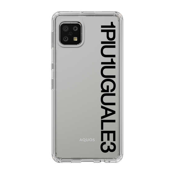 Slim Protection Case for SHARP AQUOS sense6s［ 1PIU1UGUALE3 - Logo - Black ］