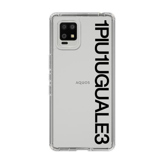 Slim Protection Case for SHARP AQUOS zero6［ 1PIU1UGUALE3 - Logo - Black ］