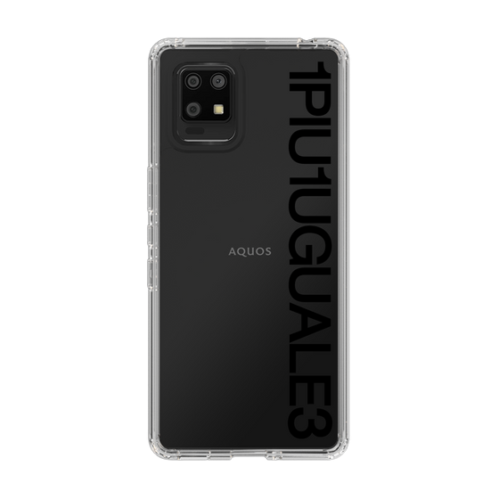 Slim Protection Case for SHARP AQUOS zero6［ 1PIU1UGUALE3 - Logo - Black ］