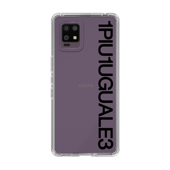 Slim Protection Case for SHARP AQUOS zero6［ 1PIU1UGUALE3 - Logo - Black ］
