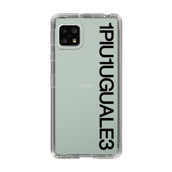 Slim Protection Case for SHARP AQUOS sense5G［ 1PIU1UGUALE3 - Logo - Black ］