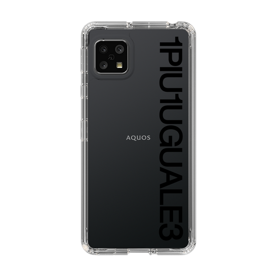 Slim Protection Case for SHARP AQUOS sense5G［ 1PIU1UGUALE3 - Logo - Black ］