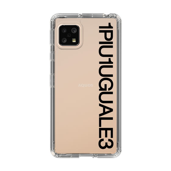 Slim Protection Case for SHARP AQUOS sense5G［ 1PIU1UGUALE3 - Logo - Black ］