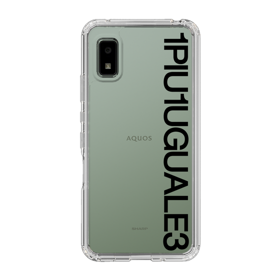 Slim Protection Case for SHARP AQUOS wish2［ 1PIU1UGUALE3 - Logo - Black ］