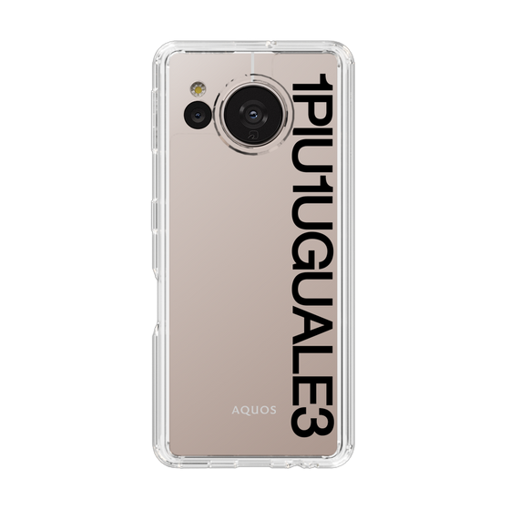 Slim Protection Case for SHARP AQUOS sense7［ 1PIU1UGUALE3 - Logo - Black ］