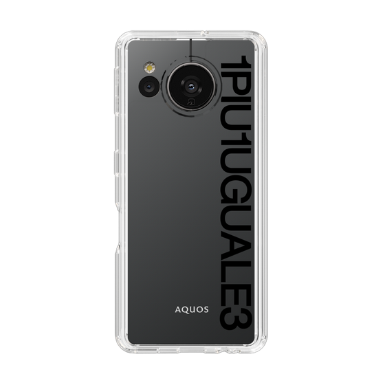 Slim Protection Case for SHARP AQUOS sense7［ 1PIU1UGUALE3 - Logo - Black ］