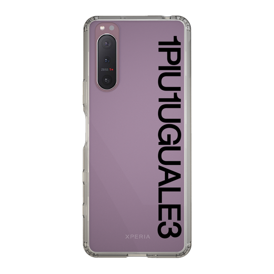 Slim Protection Case for SONY Xperia 5 II［ 1PIU1UGUALE3 - Logo - Black ］