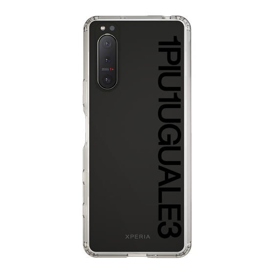 Slim Protection Case for SONY Xperia 5 II［ 1PIU1UGUALE3 - Logo - Black ］