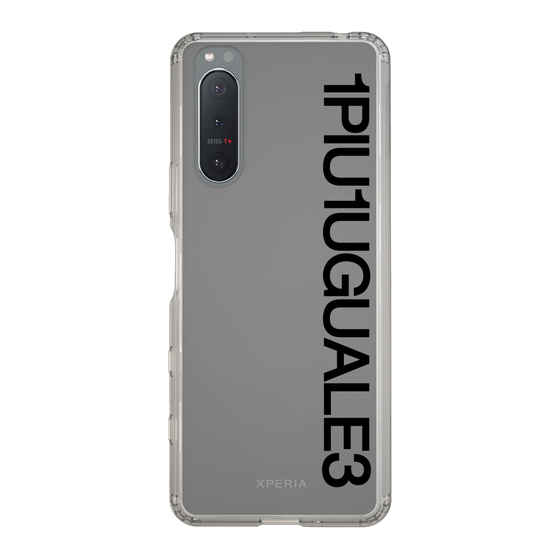 Slim Protection Case for SONY Xperia 5 II［ 1PIU1UGUALE3 - Logo - Black ］