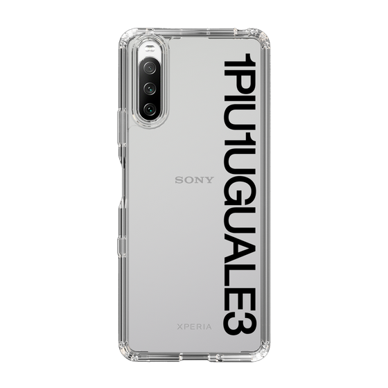 Slim Protection Case for SONY Xperia 10 III［ 1PIU1UGUALE3 - Logo - Black ］