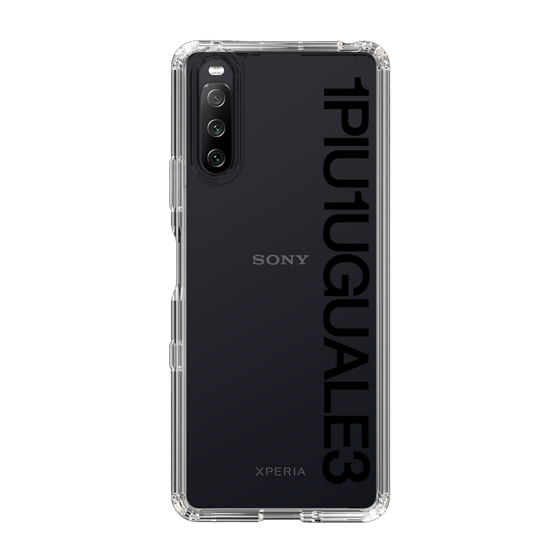 Slim Protection Case for SONY Xperia 10 III［ 1PIU1UGUALE3 - Logo - Black ］