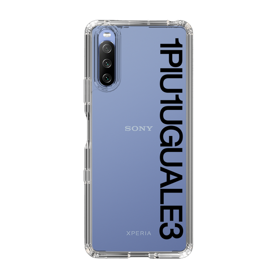 Slim Protection Case for SONY Xperia 10 III［ 1PIU1UGUALE3 - Logo - Black ］