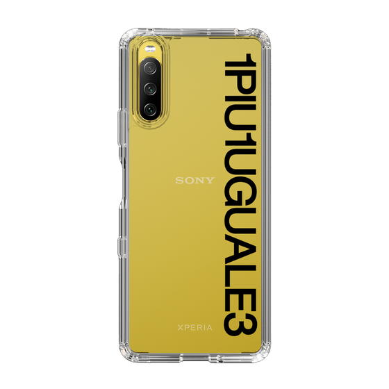 Slim Protection Case for SONY Xperia 10 III［ 1PIU1UGUALE3 - Logo - Black ］