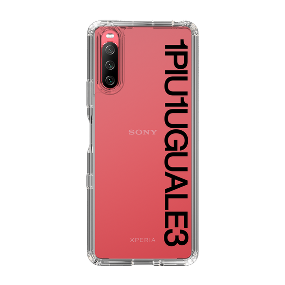 Slim Protection Case for SONY Xperia 10 III［ 1PIU1UGUALE3 - Logo - Black ］