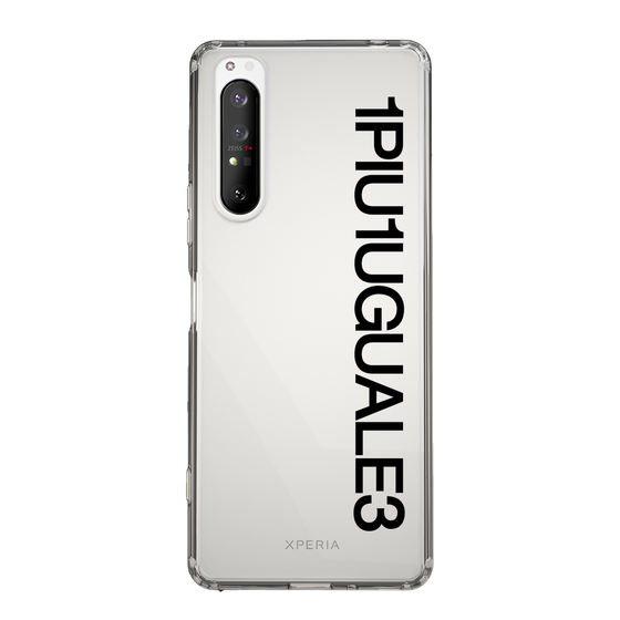 Slim Protection Case for SONY Xperia 1 II［ 1PIU1UGUALE3 - Logo - Black ］