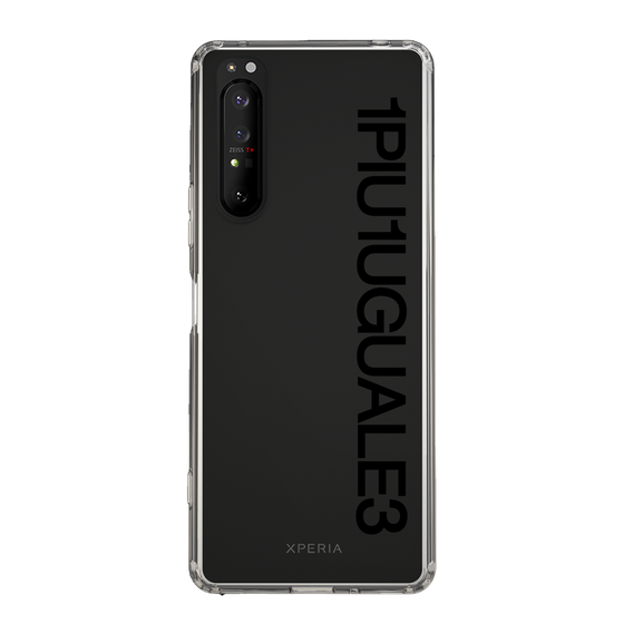 Slim Protection Case for SONY Xperia 1 II［ 1PIU1UGUALE3 - Logo - Black ］