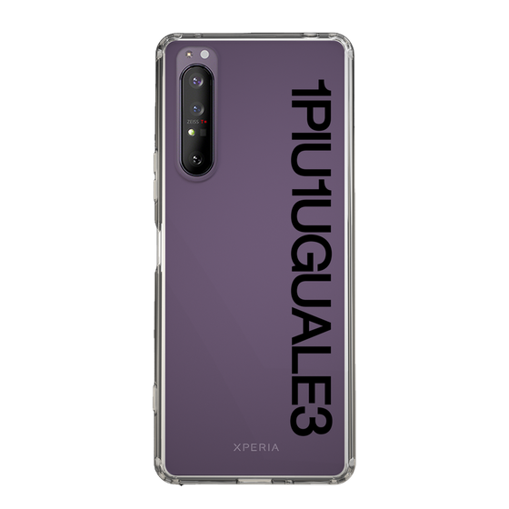Slim Protection Case for SONY Xperia 1 II［ 1PIU1UGUALE3 - Logo - Black ］