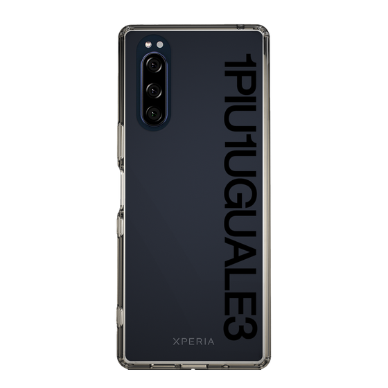 Slim Protection Case for SONY Xperia 5［ 1PIU1UGUALE3 - Logo - Black ］