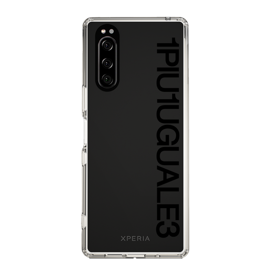 Slim Protection Case for SONY Xperia 5［ 1PIU1UGUALE3 - Logo - Black ］