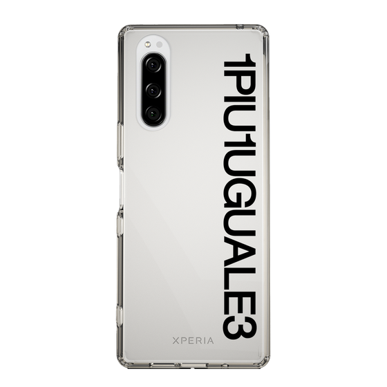Slim Protection Case for SONY Xperia 5［ 1PIU1UGUALE3 - Logo - Black ］