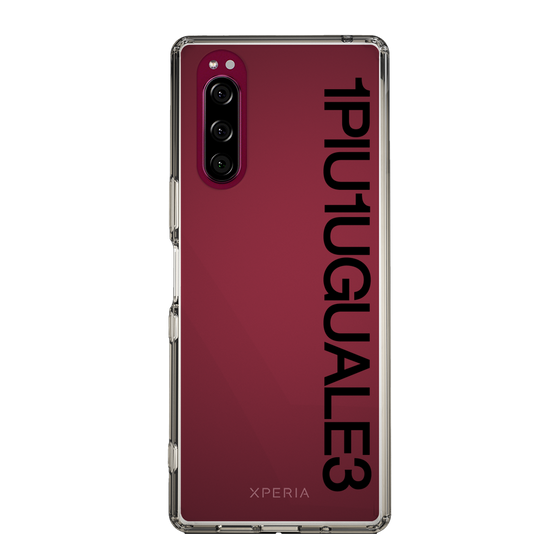 Slim Protection Case for SONY Xperia 5［ 1PIU1UGUALE3 - Logo - Black ］