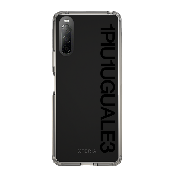 Slim Protection Case for SONY Xperia 10 II［ 1PIU1UGUALE3 - Logo - Black ］