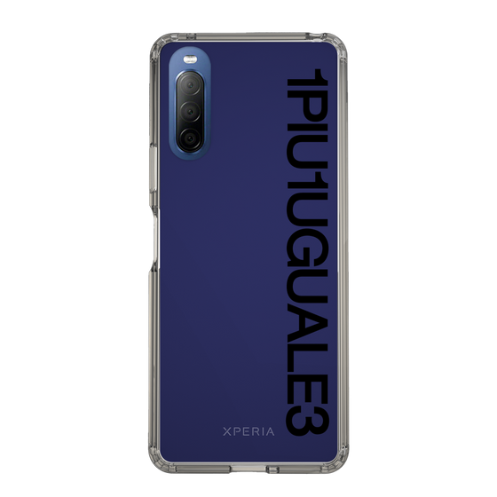 Slim Protection Case for SONY Xperia 10 II［ 1PIU1UGUALE3 - Logo - Black ］