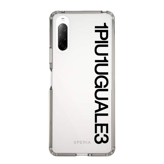Slim Protection Case for SONY Xperia 10 II［ 1PIU1UGUALE3 - Logo - Black ］