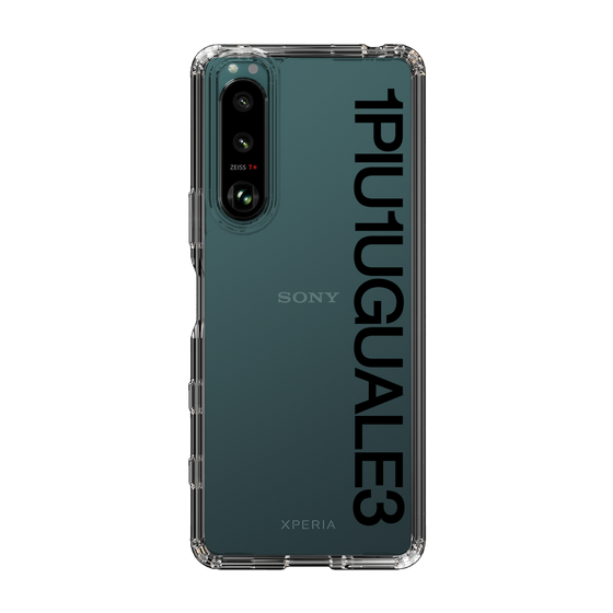 Slim Protection Case for SONY Xperia 5 III［ 1PIU1UGUALE3 - Logo - Black ］