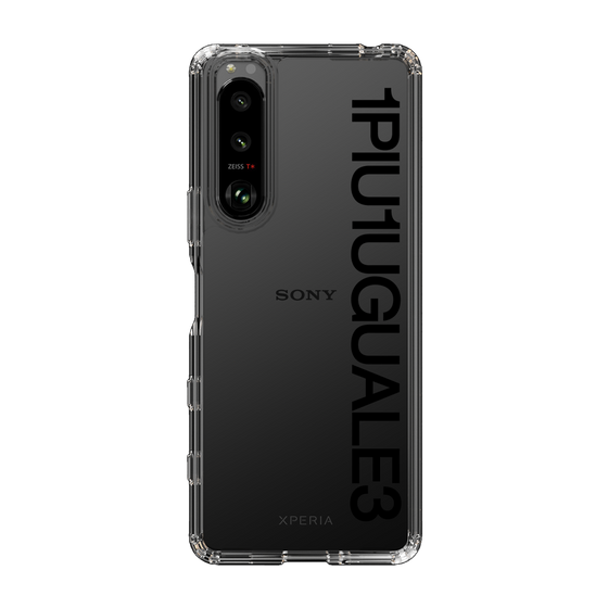 Slim Protection Case for SONY Xperia 5 III［ 1PIU1UGUALE3 - Logo - Black ］