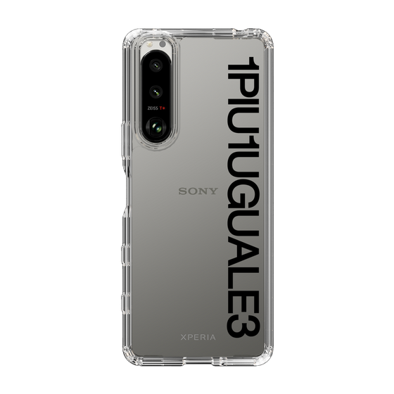 Slim Protection Case for SONY Xperia 5 III［ 1PIU1UGUALE3 - Logo - Black ］