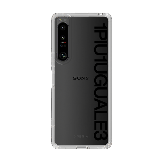 Slim Protection Case for SONY Xperia 1 IV［ 1PIU1UGUALE3 - Logo - Black ］