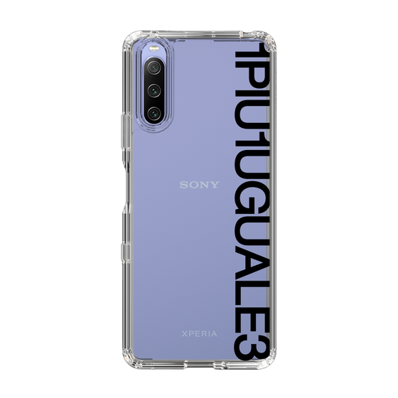 Slim Protection Case for SONY Xperia 10 IV［ 1PIU1UGUALE3 - Logo - Black ］