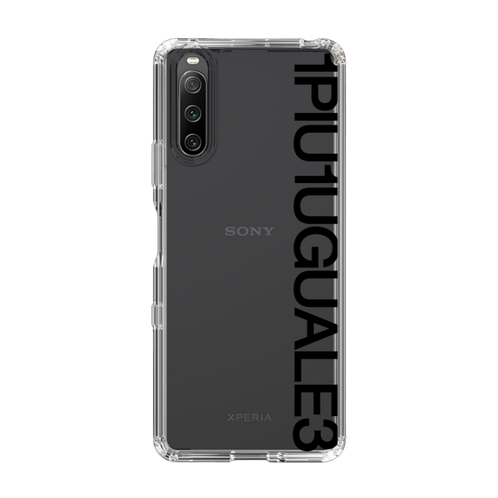 Slim Protection Case for SONY Xperia 10 IV［ 1PIU1UGUALE3 - Logo - Black ］