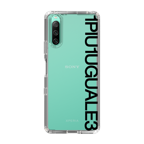 Slim Protection Case for SONY Xperia 10 IV［ 1PIU1UGUALE3 - Logo - Black ］