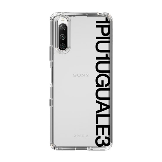 Slim Protection Case for SONY Xperia 10 IV［ 1PIU1UGUALE3 - Logo - Black ］