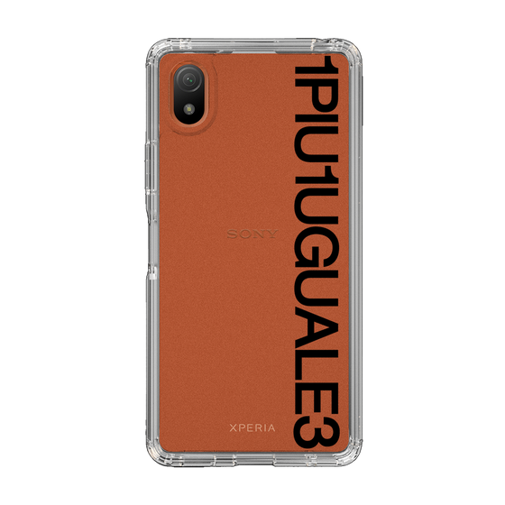 Slim Protection Case for SONY Xperia Ace III［ 1PIU1UGUALE3 - Logo - Black ］
