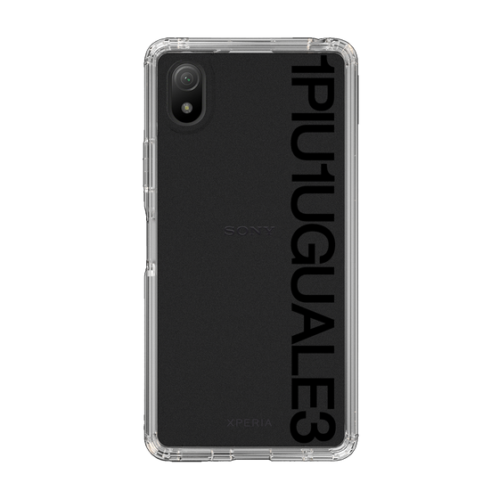 Slim Protection Case for SONY Xperia Ace III［ 1PIU1UGUALE3 - Logo - Black ］