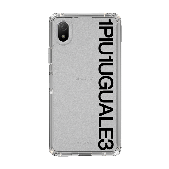 Slim Protection Case for SONY Xperia Ace III［ 1PIU1UGUALE3 - Logo - Black ］