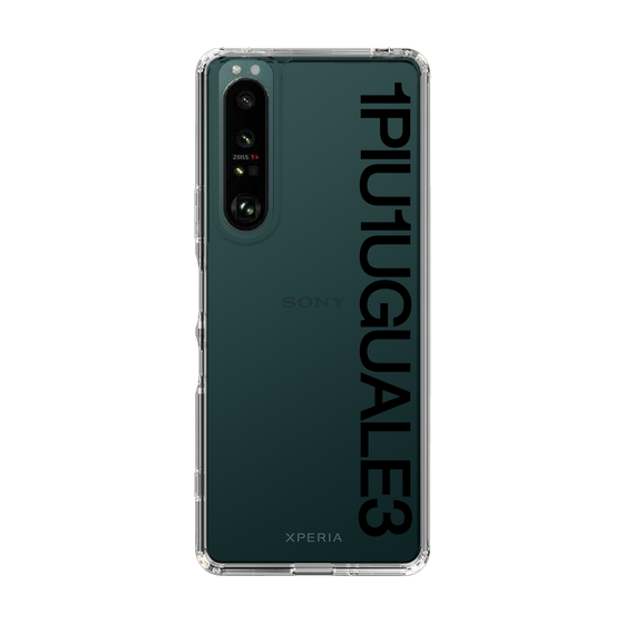 Slim Protection Case for SONY Xperia 1 III［ 1PIU1UGUALE3 - Logo - Black ］