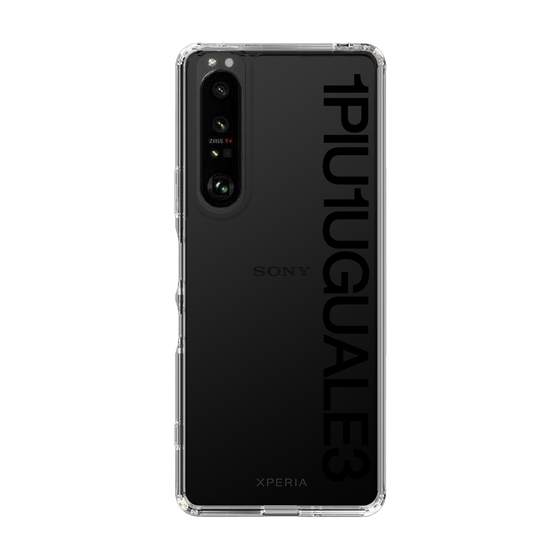 Slim Protection Case for SONY Xperia 1 III［ 1PIU1UGUALE3 - Logo - Black ］
