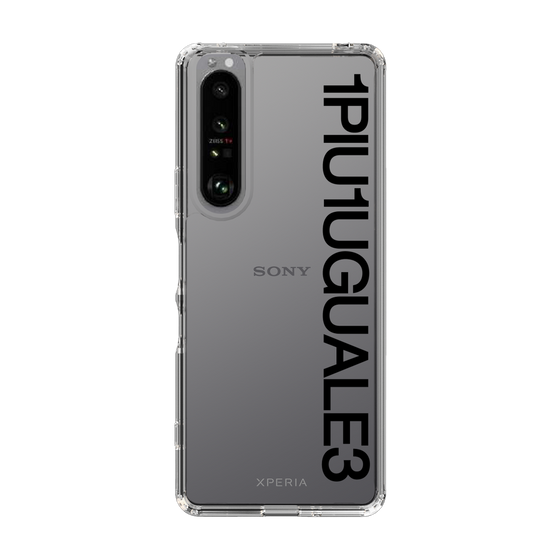 Slim Protection Case for SONY Xperia 1 III［ 1PIU1UGUALE3 - Logo - Black ］