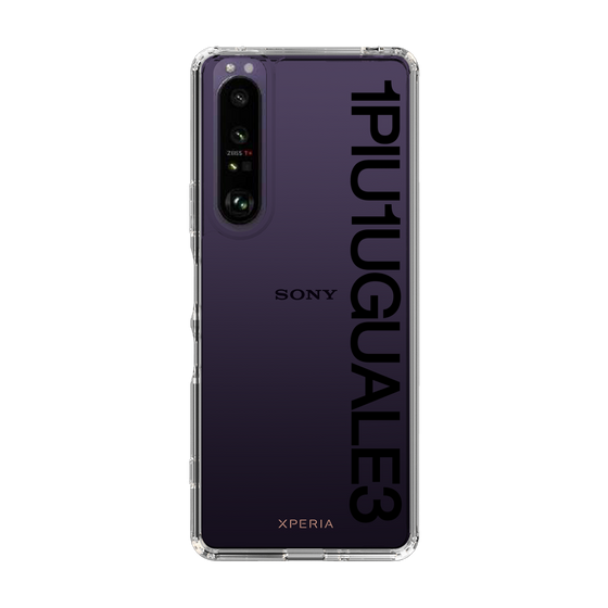 Slim Protection Case for SONY Xperia 1 III［ 1PIU1UGUALE3 - Logo - Black ］