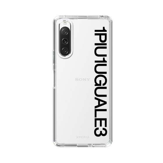 Slim Protection Case for SONY Xperia 10 V［ 1PIU1UGUALE3 - Logo - Black ］