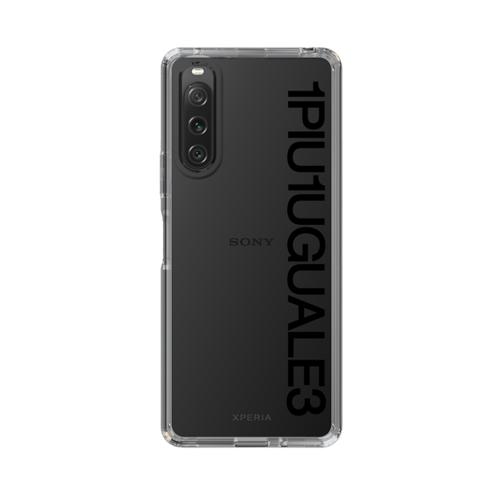 Slim Protection Case for SONY Xperia 10 V［ 1PIU1UGUALE3 - Logo - Black ］