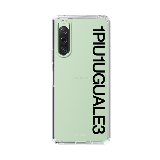 Slim Protection Case for SONY Xperia 10 V［ 1PIU1UGUALE3 - Logo - Black ］