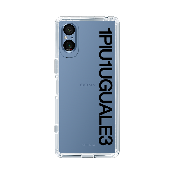 Slim Protection Case for SONY Xperia 5 V［ 1PIU1UGUALE3 - Logo - Black ］